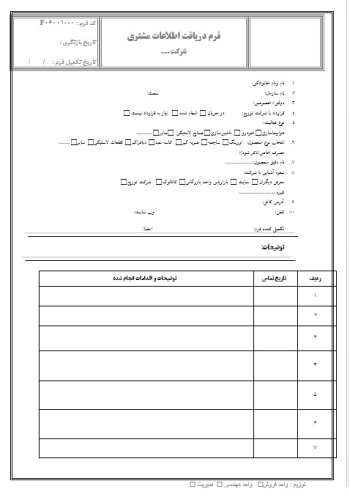 مستندات فرایند فروش